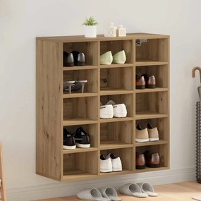 vidaXL Ντουλάπα Παπουτσιών με ράφι artisan δρυς 77.5 x 30 x 83.5 εκ.