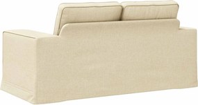 vidaXL Καναπές 120cm Κρεμ Μέταλλο