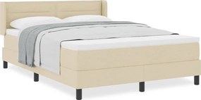 vidaXL Κρεβάτι με ελατήρια με στρώμα Κρεμ 200 x 140 cm Πολυεστέρας