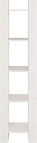 vidaXL Βιβλιοθήκη/Διαχωριστικό Χώρου Λευκό 41x35x160 εκ. Μασίφ Πεύκο