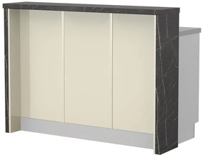 Πάγκος νησίδας Modena-Μήκος: 135 εκ.-Μπεζ-Black Stone