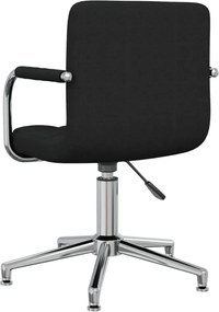 vidaXL Καρέκλα Γραφείου Περιστρεφόμενη Μαύρη Υφασμάτινη