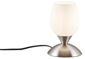 Cup II Πορτατίφ με Λευκό Καπέλο και Ασημί Βάση Trio Lighting R59441007