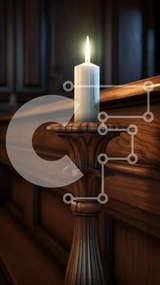 Intra Συλλεκτικό Ξύλινο Παζλ Plywood 4mm - Γαλήνιο κερί σε περίτεχνο ξύλινο κηροπήγιο Σε Ξύλινο Κουτί - Διαστάσεις Puzzle: 10x10 cm – 25 κομμάτια