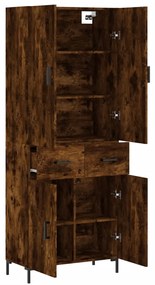 vidaXL Ντουλάπι Καπνιστή Δρυς 69,5x34x180 εκ. από Επεξεργασμένο Ξύλο