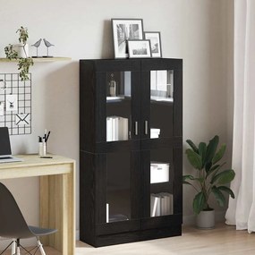 vidaXL vitaXL Βιβλιοθήκη Μαύρη Δρυς 82,5x30,5x150 εκ Επεξεργασμένο ξύλο
