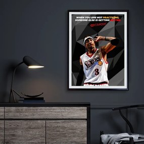 Ξύλινo Κάδρo Iverson Sixers KDS029B 21x30cm Εκτύπωση Πόστερ (χωρίς κάδρο)