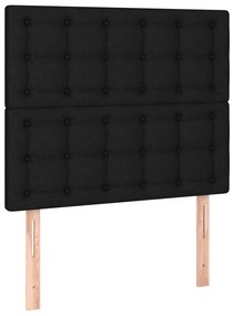vidaXL Κεφαλάρι Κρεβατιού Μαύρο 100x5x118/128 εκ. Ύφασμα