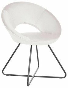 Καρέκλα Berwyn 1263, Άσπρο, 77x65x57cm, 5 kg, Ταπισερί, Μεταλλικά, Μπράτσα | Epipla1.gr