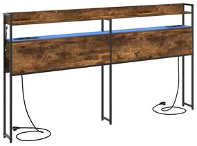 vidaXL Κεφαλάρι Αποθήκης Καπνιστή δρυς 180 cm Επεξεργασμένο ξύλο