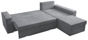 Καναπές Γωνιακός ArteLibre Αναστρέψιμος CAHABON Γκρι 250x210x79cm