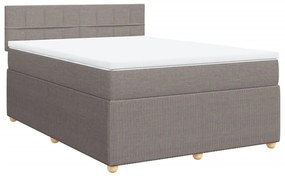 ΚΡΕΒΑΤΙ BOXSPRING ΜΕ ΣΤΡΩΜΑ TAUPE 140X190 ΕΚ. ΥΦΑΣΜΑΤΙΝΟ 3287455