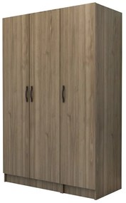 Megapap Ντουλάπα Ρούχων Vivian Τρίφυλλη Καρυδί 120x51,8x181εκ.