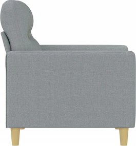 vidaXL Πολυθρόνα Ανοιχτό Γκρι 60 εκ. Υφασμάτινη