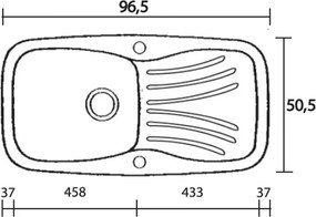 Sanitec Classic 308 (97×51) - Γρανιτένιος νεροχύτης - Granite BEIGE