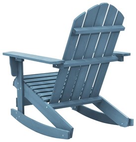 vidaXL Καρέκλα Κήπου Adirondack Κουνιστή Μπλε από Μασίφ Ξύλο Ελάτης