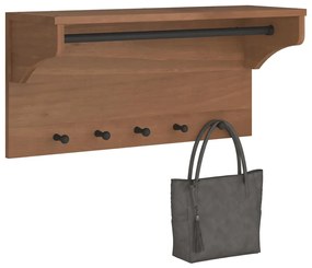 Επίτοιχη κρεμάστρα παλτών SANDNES 87x30x42 εκ. Πεύκο μασίφ ξύλο