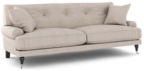 Διθέσιος καναπές Seattle E121, Μπεζ, 195x100x87cm, Ταπισερί, Πόδια: Ξύλινα, Ρόδες