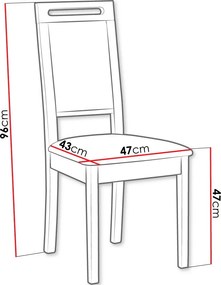 Καρέκλα Roma 15-Leuko-Anthraki - 47.00Χ43.00Χ96.00cm