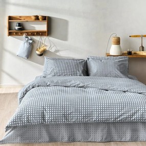 Σεντόνια Ruben 22 (Σετ 3τμχ) Anthracite-Light Grey Kentia Μονό 160x270cm 100% Βαμβάκι