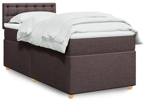 ΚΡΕΒΑΤΙ BOXSPRING ΜΕ ΣΤΡΩΜΑ ΣΚΟΥΡΟ ΚΑΦΕ 90X200 ΕΚ. ΥΦΑΣΜΑΤΙΝΟ 3288880