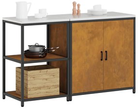 vidaXL Σετ Αποθήκευσης Κουζίνας με ράφι με αποθήκευση 2 pcs Σκ rusty