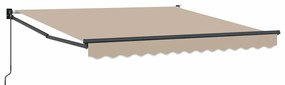 vidaXL Χειροκίνητη Ρυθμιζόμενη Σκηνή Μπεζ 350x250 εκ.
