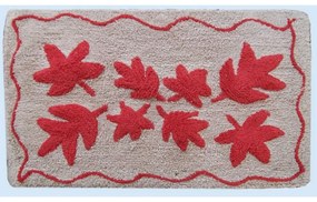Πατάκι Μπάνιου Φύλλο Beige DimCol 50x85 100% Cotton