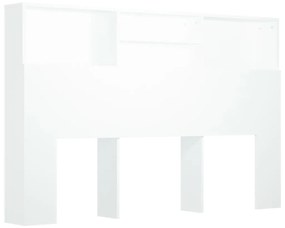 vidaXL Κεφαλάρι Με Αποθηκευτικό Χώρο Λευκό 160 x 19 x 103,5 εκ.