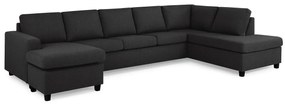 Γωνιακός Καναπές Scandinavian Choice C161, Μαύρο, 344x199x80cm