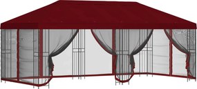 vidaXL Κιόσκι με Πλαϊνές Τοίχους 6 x 3 m Μπορντό