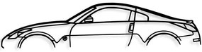 Διακοσμητικό Τοίχου Nissan 350Z 891TNL2357 70x15cm Black Wallity Μέταλλο