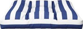 vidaXL Μαξιλάρι Παλέτας Μπλε &amp; Λευκό Ριγέ 70 x 70 x 12 εκ. Υφασμάτινο
