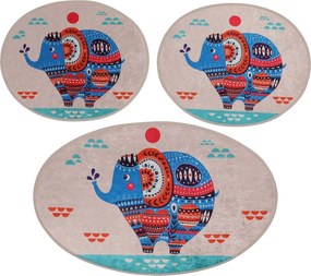 Bathmat Set (3 Pieces) Etnic Multicolor