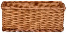 vidaXL Σετ Καλάθια Αποθήκευσης 4 τεμ. Καφέ Στοιβαζόμενα Φυσική Ιτιά