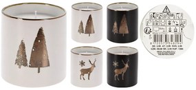 Κερί Σε πήλινο δοχείο, σε 2 επιλογές χρώματος και 2 επιλογές σχεδίου