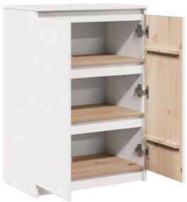vidaXL Ντουλάπι Λευκό 60 x 36 x 84 εκ. από Μασίφ Ξύλο Πεύκου