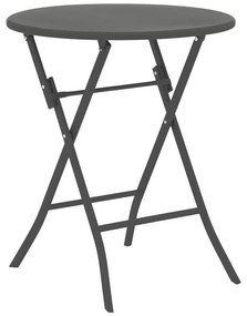 Σετ κήπου Τραπεζαρία Albero-Lindaria πτυσσόμενη σετ 3τεμ μέταλλο σε ανθρακί απόχρωση 60x60x70 εκ.