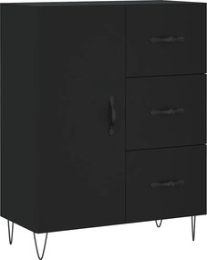 vidaXL Ντουλάπι Μαύρο 69,5x34x180 εκ. από Επεξεργασμένο Ξύλο