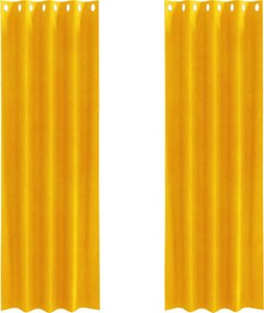 vidaXL Κουρτίνες συσκότισης 2 pcs Χαμομηλί κίτρινο 140 x 225 cm