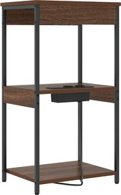 vidaXL Κομοδίνο με ράφι Καφέ δρυς 41 x 31 x 76 εκ. Επεξεργασμένο ξύλο