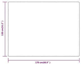 vidaXL Κουβέρτα Κρεμ 130 x 170 εκ. από Πολυεστέρ