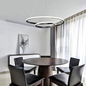 Φωτιστικό οροφής Rexon led μέταλλο μαύρο Φ49x12εκ 49x49x12 εκ.