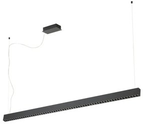 Γραμμικό Κρεμαστό Φωτιστικό Οροφής LED 2x7,75W 1X30,5W Μαύρο Dimmable Termini 39485 Eglo-39485-Μαύρο 39485