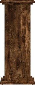 vidaXL Βάσεις Φυτών Καπνιστή Δρυς 33x33x80 εκ Επεξεργασμένο Ξύλο