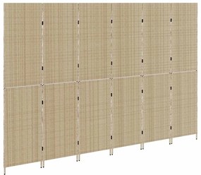 vidaXL Διαχωριστικό Δωματίου Μπεζ 294 x 180 cm συνθετικό ρατάν