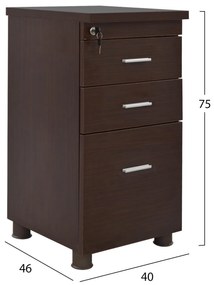 Σύνθεση Γραφείου C10203.02L Σετ 3 τμχ. σε Wenge χρώμα