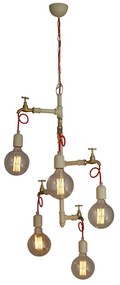 Φωτιστικό Οροφής Κρεμαστό HL-084T-5 77-2796 Hikari Beige Homelighting Metal