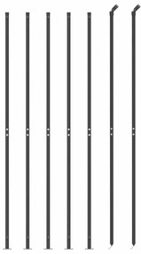 vidaXL Συρματόπλεγμα Περίφραξης Ανθρακί 1,8 x 10 μ. με Βάσεις Φλάντζα