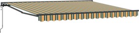 vidaXL Αναδιπλούμενη τέντα Πράσινο και Λευκό 400 x 350 εκ Πολυεστέρας